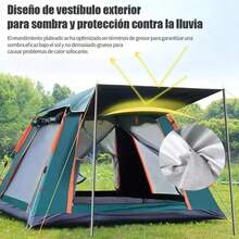 Tienda Casa Campaña Grandes Para Acampar  Casa De Campaña 3-4 Personas Impermeable Portátil 2 Entradas 215x215cm Tienda De Campana Tiendas campingTiendas De Campaña,acampado Al Aire Libre Arena Port¡tilPicnic Camping Sun Protection Tent A Prueba De Viento