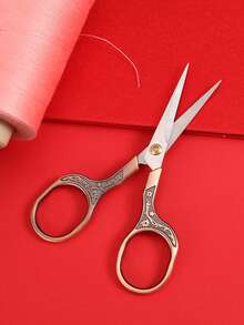1 pieza Tijeras de acero inoxidable de estilo retro de 5 pulgadas para costura/bordado, con patrón floral, mango cómodo de aleación de zinc, opciones de varios colores (oro/plata/oro rosa/bronce/verde antiguo/multicolor), afiladas y duraderas para cortar hilos, papel, tela, adecuadas para el hogar, la escuela, la clase de manualidades, la sastrería, el DIY de estudiantes, la oficina, regalo del Día de San Valentín, celebración de fiestas - Multicolor - Ver 5