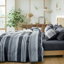 Pieces Comforter Set, Striped Bed In A Bag, Charcoal Stripe Bedding, 18 Deep Pocket All Season, Ultra Soft Bedding Sets With Comforter, Sheets, Pillowcases & Shams, Luxury Cozy Bedding Very Beautiful PKZD - 炭灰色01 - 查看 3
