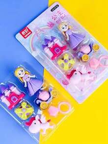 2sets Goma De Borrar Papelería Princesas - Morado Violeta - Ver 2