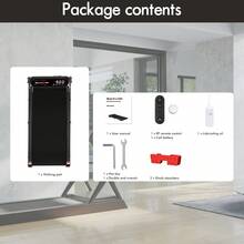 BLACK LORD Walking Pad Treadmill With 4% Incline, 4 In 1 Under Desk Treadmills For Home With Shock Absorbers LED Display Remote Control, 3.0HP, Max. 11/15 KMPH, Portable - UK Plug(220-240V) - View 8