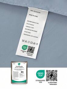 2 piezas Funda de almohada de unicolor ultra suave, ligera y esponjosa, con cierre de sobre, gris-azul, certificada Oeko-Tex - Neblina azul - Ver 9