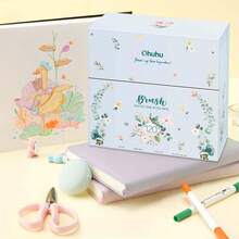Ohuhu Markers For Adult Coloring Books No Bleeding 120 Colors Coloring Markers Water-Based Dual Tips Fineliner & Brush Drawing Pens Art Pens For Adults Sketch Journal - Maui - White - 120 色 - 查看 9