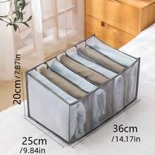Hộp đựng đồ trong tủ quần áo có tay cầm, hộp đựng nhiều ngăn dạng ngăn kéo để đựng quần jean, áo phông, tất, hộp đựng quần áo gấp bằng vải có thể giặt được, hộp đựng quần áo dạng lưới, hộp đựng quần jean và áo nỉ kiểu ngăn kéo, hộp đựng đồ nhiều lớp trong tủ quần áo gia đình, màu xám, thích hợp cho cửa hàng. - Nhiều màu - Xem 5