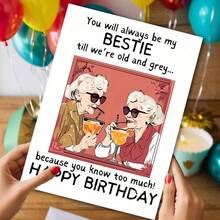 1 Pc Best Friend Birthday Card With You Will Always Be My Best Friend Until We Grow Old Quote Friendship Design Perfect For Friends Family Colleagues Couples Wedding Party Graduation Party Any Occasion Invitation Card Gift Card Greeting Card Thank You Card Christmas Card With Envelope - Nhiều màu - Xem 4