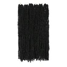 24 Inch 6 Packs Butterfly Locs Crochet Hair Pre Looped Distressed Faux Locs Crochet Hair For Women Super Light Butterfly Soft Locs Natural Hair Extension - Black - View 10