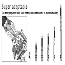High Magnetic Screwdriver Bit Set, Upgraded Strong Magnetic Durable Screwdriver Bit Set, 2025 New Anti-Slip Magnetic Electric Screwdriver Set Alloy Steel For Impact Driver (6 Pieces, Silver) - Silver - View 6