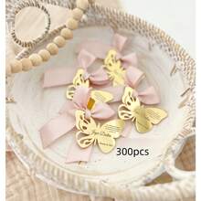 个性化亚克力镜面标签，蝴蝶主题派对礼品标签，洗礼礼品标签，感谢礼品标签，生日回礼标签，乔迁礼品标签。营造氛围 - 金色 - 查看 17