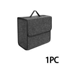 1 pieza Caja de almacenamiento de fieltro gris oscuro para automóvil, bolsa de almacenamiento para automóvil, caja de almacenamiento de fieltro suave y gruesa para el hogar, caja de almacenamiento para automóvil para un almacenamiento ordenado de artículos de primera necesidad