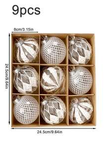 Cirelle 6pcs/9pcs Clear Plastic Christmas Ball Ornaments, Champagne Balls For Tree Decoration - Shatterproof For Holiday Wedding Party Gifts Home Decor Christmas Decorations Room Decor Winter