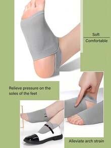 1 Pair Of Arch Support Insoles, Featuring Soft Silicone Arch Support And Breathable Arch Protection Sleeves To Reduce Foot Friction. Washable And Reusable, Suitable For Both Men And Women