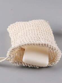1 Pcs Apricot Mesh Bath Sponge Natural Jute Soap Bag Organic Cotton Foaming Net Baroque Style Bohemian Bath Essential Luxury Bathroom Accessory Old Money Aesthetic Vintage Washing Tool Hypoallergenic Material Machine Washable Colorfast Daily Skincare Routine Facial Cleansing  Body Exfoliation Autumn Winter Season Home Spa Experience Holiday Gift Christmas Present Valentines Day Special Thanksgiving Surprise Birthday Gift For Friends Mother Daughter Women Travel Bath Companion Gym Shower Must Have Outdoor Camping Essential Practical Household Item Design  Living Product Gentle Exfoliator Rich Lather Creator Skin Friendly Texture Compact Storage Solution Multifunctional Cleanse Tool Ready To Gift For Her Self Care Package