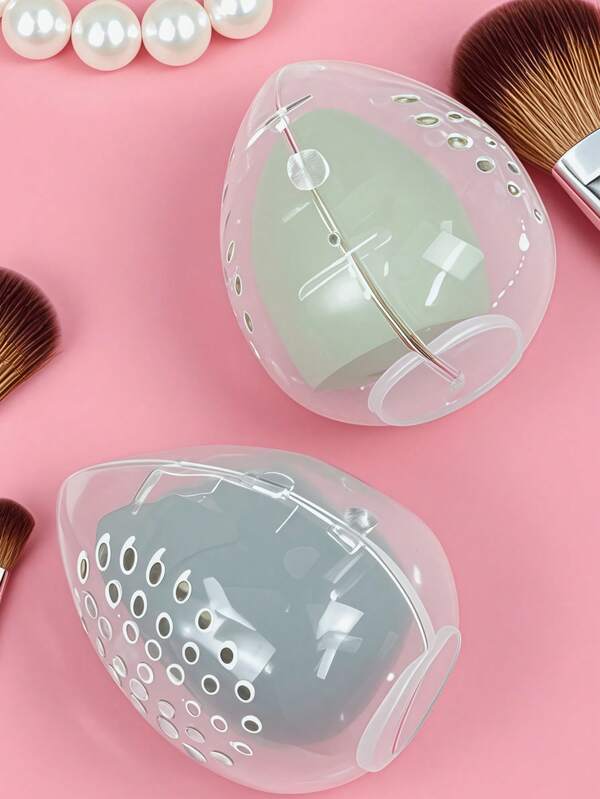 Suportes para Esponjas de Maquiagem, Organizador de Ovos Cosméticos Autônomo, Portátil, Plástico Durável, Estojo de Armazenamento Não Elétrico, Caixa de Armazenamento Respirável Portátil para Viagem, Para Férias na Praia, Coleção de Banheiro, Coleção de Quarto, Grande Capacidade, Suprimentos de Volta às Aulas (Entrega Aleatória de Estilos)