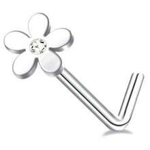 1 Pc Multi-Piece Fashion Gold & Silver-Toned Flower & Butterfly Design Nose Ring Set - Cubic Zirconia Inlaid For Daily & Festival Celebration - Yellow Gold - View 14