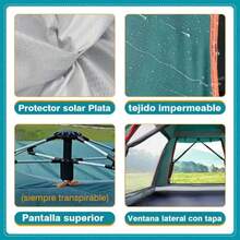 Tienda Casa Campaña Grandes Para Acampar  Casa De Campaña 3-4 Personas Impermeable Portátil 2 Entradas 215x215cm Tienda De Campana Tiendas campingTiendas De Campaña,acampado Al Aire Libre Arena Port¡tilPicnic Camping Sun Protection Tent A Prueba De Viento