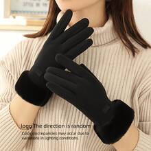 1 Pair Of Women's Winter Warm Touchscreen Gloves - Fleece Lining, Durable Polyester, Multiple Color Options, Suitable For Snow Sports And Christmas Gifts, Multi-Purpose Design, Outdoor Sports Gear|   Ergonomic Glove Design|   Soft Textured Gloves - 粉紅色 - 查看 9