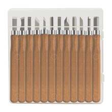Aohuada Gdrasuya10 12Pcs Wood Carving Kit - Professional Woodworking Gouges & Chisels - Steel Blades With Wooden Handles - Ideal Gift For Woodworking Enthusiasts