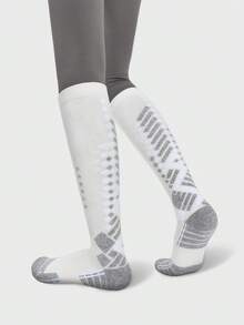 1 Pair Sports Ski Socks,Professional Outdoor Warm-Keeping Socks Contain Sheep's Wool ,Thick Cushioned Anti-Slip Bottom Moisture-Wicking Sports Socks For Ski, Ice Hockey,Running,Best Gifts For Holiday - Multicolor - View 7