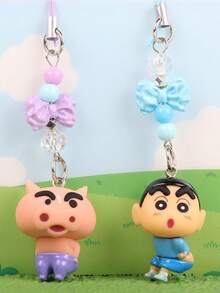 CRAYON SHINCHAN Crayon Shin-Chan Official Matching Pairs Series A Pair Of Adorable Cartoon Keyrings, Mobile Phone Chains, Pendants, And Earphone Charms Creative Little Gifts - Multicolor - View 8