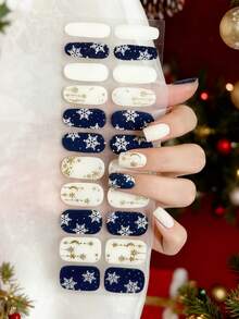 Winter Semi Cured UV Gel Nail Wraps Salon Quality Nail - Multicolor - View 3
