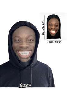 1pc Realistic 3D Face Mask, Suitable For Christmas, Pranks, Masquerade, Face Performance, Gags, Balaclava, Applicable For Christmas, April Fools' Day, Halloween, Masquerade, Stage Performance, Pranks, Gags, Cycling