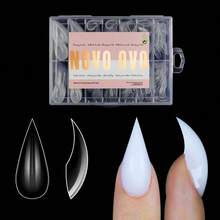 Zxssalloween Cat Claw Sort Curved Tto Nail Dual Ms  Poly Gel Extension Of 3D Eagle Awk Curve Ural Acrylic Nails Reusable Full Cover Mol Nail Art Design 280 Pcs 14 SizesFalse Nail Tips - 弧形細高跟短版3D美甲雙形 - 查看 1