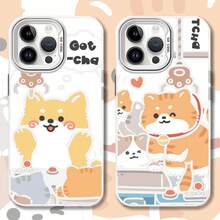 Apple 15Promax Color Silver 14/13/12 New Creative Dog Doll Machine Color Silver Anti-Drop Phone Case - Argento - Visualizzare 1
