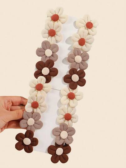 16pcs Girls' Cute & Sweet Alligator Clip Hair Accessories, Versatile