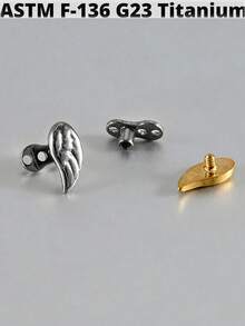 1 PC F136 Titanium Dermal Anchor Butterfly Micro Dermal Anchor Skull Surface Piercings Skin Diver Piercing Body Jewelry 14g