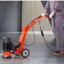 Amoladora eléctrica para pisos de concreto, amoladora de 7 pulgadas, pulidora de pisos de concreto de 1,7 HP, rectificadora de 1300 W, amoladora de superficies con motor sin escobillas mejorada de 1720 RPM para granito/mármol/piedras - 7 pulgadas - Ver 9