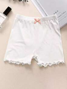 4pcs Girls' Modal Safety Shorts, Anti-Flashing, Children Shorts With Bow, Girls' Leggings - Multicolor - View 6