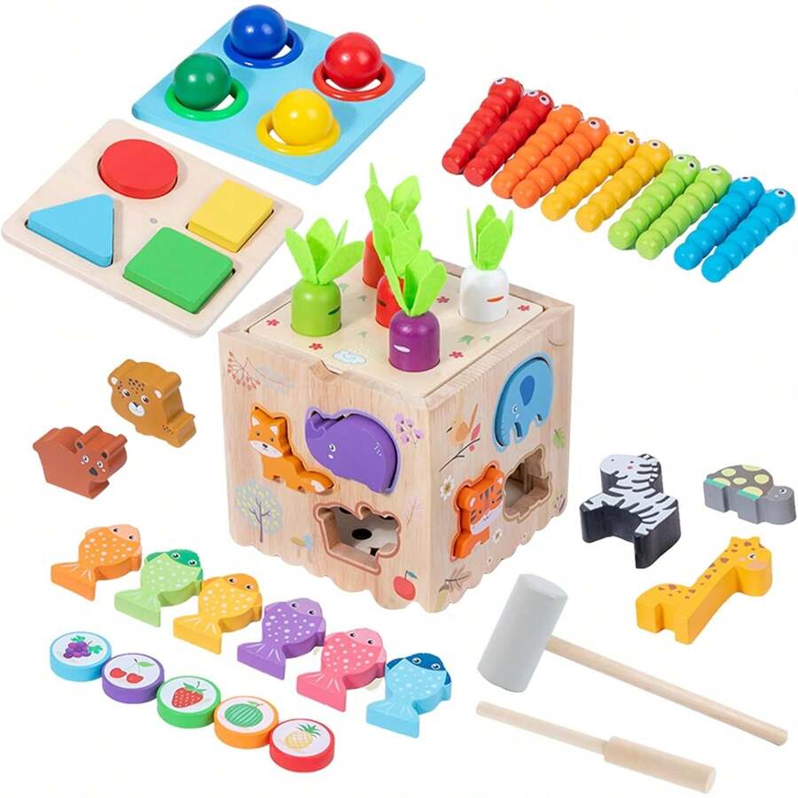 TAKUTA Juguete Educativo Montessori 8 en 1, Material Didáctico Preescolar, para Niños 1-6 Años - 1 - Ver 1