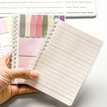 60 Sheets/1 Notebook, A6 Spiral Bound, Each Set Includes 20 Sticky Notes, Multi-Functional, Suitable For Students - one-size - View 7