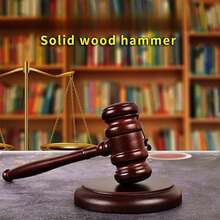 Juego de mazo y bloque negro, mazo de juez de madera y bloque de sonido para abogado, juez, subasta, mazo para reuniones, accesorio de mazo, decoraciones de Halloween, decoración navideña, recuerdos de fiesta, decoración de escritorio para el hogar