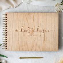 Libro de visitas personalizado de boda de país en tamaño A4/A5, álbum de fotos personalizado y único para recién casados, regalo de boda. - Multicolor 1 - Ver 9