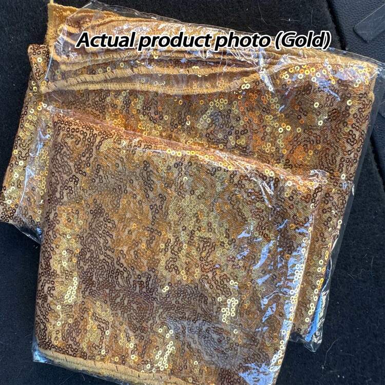 1/6/12Pcs Gold Sequined Table Runner Set, 180/220/300x30 Cm, Disposable Party Tablecloth, Sparkly Wedding And Birthday Decoration, Suitable For Fall Weddings, Banquets, Parties, Bridal Showers And Table Decorations, Christmas Decorations, Valentine's Day, Home Decor, Wedding Items, Christmas Decor, Room Decor, Western Decor. - Gold - View 15