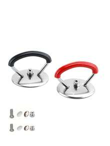 Tampa de panela de aço inoxidável com alça, 1 peça, 2 peças e 3 peças, adequada para tampas de panelas elétricas, assadeiras, frigideiras - resistente a altas temperaturas, acessórios de cozinha anti-escaldantes, acessórios para ferramentas - Multicolorido - Ver 8