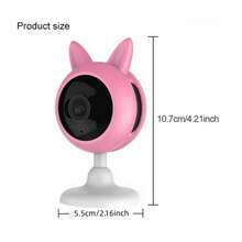4MP HD Fotocamera con design carino di coniglio, audio bidirezionale, rilevamento del movimento, riconoscimento delle scene AI, WiFi 2.4GHz, adatta per la domestica, monitoraggio dello smartphone, fotocamera per animali domestici (fotocamera per gatti/cani) con video e audio, telecamera di sorveglianza - Rosa - Visualizzare 10