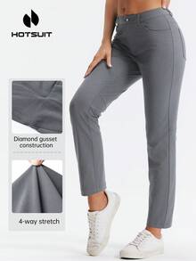 HOTSUIT Quần Jogger Golf Dệt Kim Cho Nữ, Quần Co Giãn Nhẹ, Lý Tưởng Cho Mặc Hàng Ngày Và Thể Thao, Hàng Mới Về Mùa Đông - Xám - Xem 1
