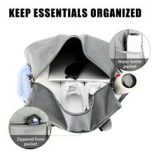 Gray 14" Foldable Mini Duffel Gym Bag - Travel & Sport Essential For Women & Men, Spirit Airlines Underseat Carry On Bag - 灰色 - 查看 3