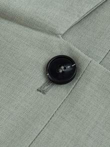 HOMEYEE Vintage Lapel Collar Long Sleeve Casual Blazer, Suitable For Office, Business And Leisure Occasions, All Season - 灰色 - 查看 5