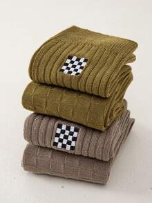 1 Pair Women's Over The Calf Socks, & Versatile, Suitable For Various Occasions, Cozy Socks - Multicolor - View 9