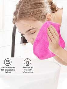 1-10pcs Soft Microfiber Facial Cleansing Cloths, Makeup Removal Face Towels With Hanging Loop, Gentle On Skin, Washable And Reusable,Skincare Headband,Beauty,Skin Care Products,Spa,Self Care,Skin Care Tools,Face Care,Esthetician Supplies,Skin,Face Wash,Facial - Multicolor - View 2