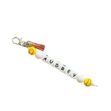 1pc Personalized Sports Name Keychain, Sports Backpack Charm, Custom Name Keychain, Football/Volleyball/Basketball/Tennis Tassel Keychain - Ball Keychain - View 32