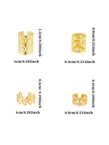 40pcs Braided Hair Accessories Set, Including Gold Headbands, Assorted Hair Scrunchies, Adjustable Hair Beads, Suitable For Braids, Messy Buns, And Other Hairstyles, For Girls - Gold - View 9