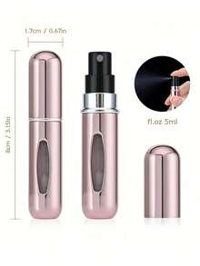 1/2/3/5个装便携式可填充旅行香水瓶，5毫升旅行装喷雾瓶，口袋钱包香水容器，旅行喷雾瓶 - 彩色 - 查看 8