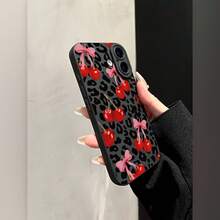 Cherry Leopard Eye Mobile Phone Case Compatible with Apple 16promax//16plus/16/16pro/15promax/15pro/15plus/15/14/14Plus/14Pro/14ProMax/13/13Pro/13ProMax/12/12Pro/12ProMax/11/11Pro/11Pro Max - Estilo 1 (1 pieza) - Ver 4
