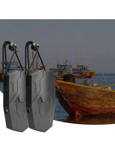 Boat Fen Ders, 8.6" X 16" Boat Bumpers For Docking, Marine EVA Boat Dock Fen Der Bumper With Ropes, Cord Locks And Storage Bag, No Inflation Required, For Class A/Class 1/Part Class 2, Black