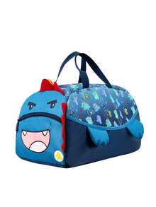 1个便携式旅行包，印有可爱的卡通独角兽/兔子/蛋糕/鲨鱼/恐龙等新颖造型。大容量、轻便耐磨的单肩斜挎包，配有舒适宽肩带，肩带长度可调节，满足基本收纳需求，适合旅行、户外活动、露营等场合，也适合万圣节、感恩节、圣诞节等节日。