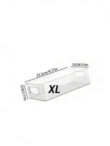 1pc Transparent Storage Box, Stackable Fridge Organizer, Refrigerator Storage Box For Fruits, Vegetables, Foods, Drinks, Grains